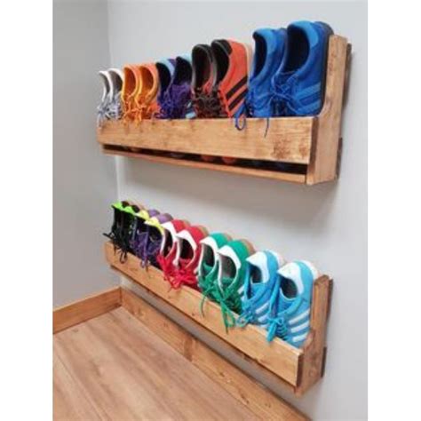 Shoe Rack Rustic Wooden Wall-mounted 1 layer | Shopee Philippines