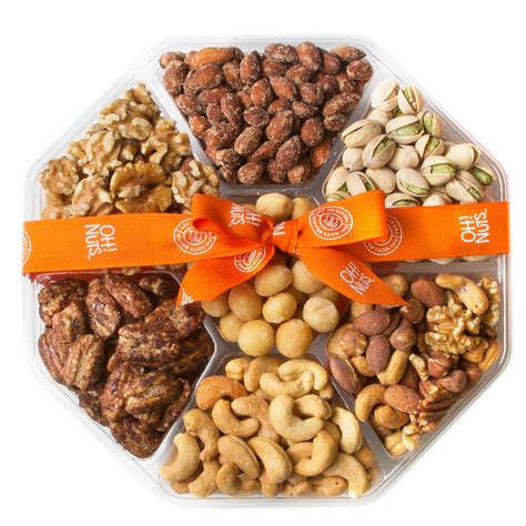 Oh! Nuts Christmas, Gourmet Nut Gift Baskets, Jumbo 2LB 7 Variety ...