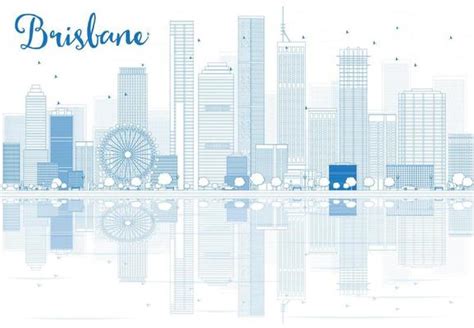 Brisbane Skyline Vector Art, Icons, and Graphics for Free Download