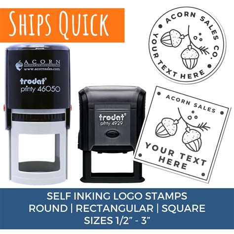 Custom Stamps With Business Logo Self Inking Logo Branding Stamp ...