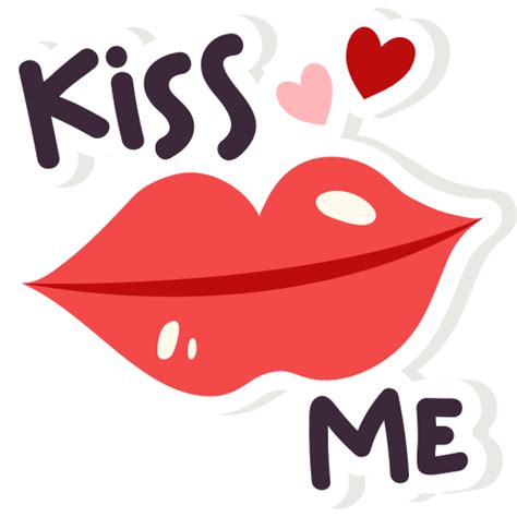 Stickers de Besos - Stickers de día de san valentín gratis