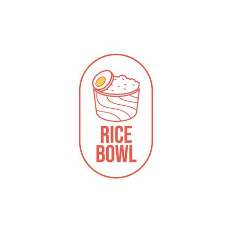 Logo design for rice bowl business. simple and unique line shape suitable for application in ...