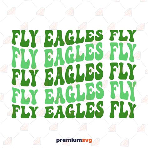 Fly Eagles Fly SVG, Retro Eagles SVG Cricut Design | PremiumSVG