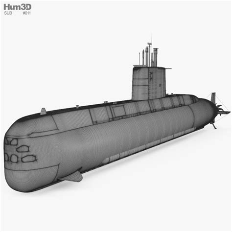 Type 209 submarine 3D model - Ship on Hum3D