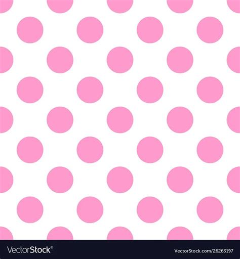 Seamless pattern with pink polka dots on a white vector image on ...