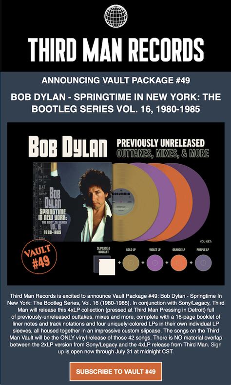 Bob Dylan – The Bootleg Series Vol.16: Springtime In New York (1980 ...