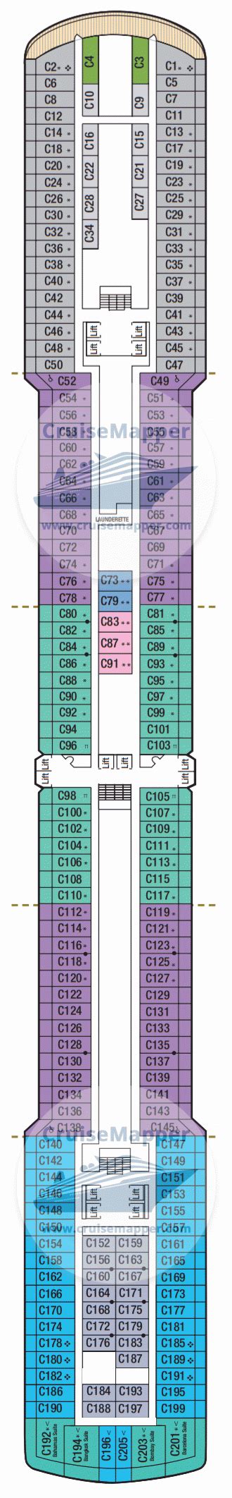 Arcadia deck 6 plan | CruiseMapper