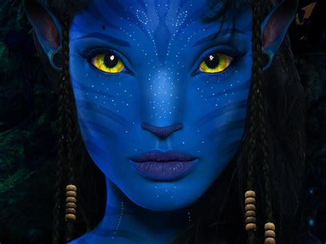 Download Face Blue Fantasy Movie Avatar Wallpaper