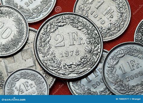 Coins of Switzerland stock image. Image of objects, frank - 70882977