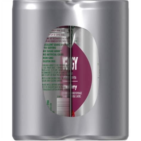 V8® +Energy Black Cherry Juice Energy Drink Can, 6 pk / 8 fl oz - Kroger