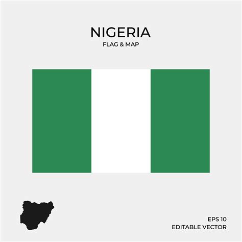 Nigeria flag and map 2046189 Vector Art at Vecteezy