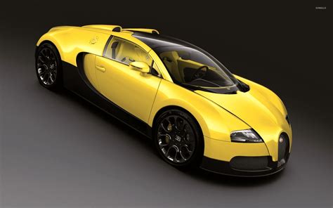 Yellow Bugatti Veyron top view wallpaper - Car wallpapers - #54518