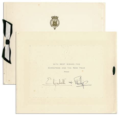 Lot Detail - Queen Elizabeth and Prince Philip Signed Christmas Card ...