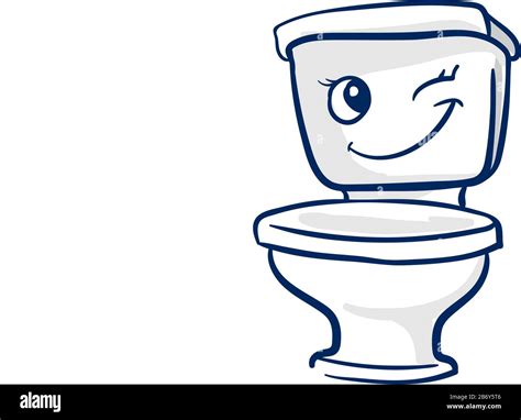 Happy toilet seat, illustration, vector on white background Stock Vector Image & Art - Alamy