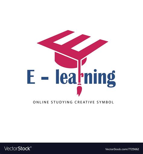 E learning logo template vector image | Learning logo, E-learning logo ...