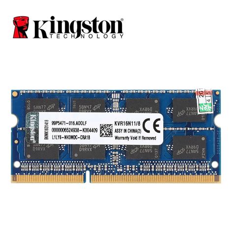 Kingston memoria ram DDR3 para portátil, memoria de 8 GB, PC3 12800S ...