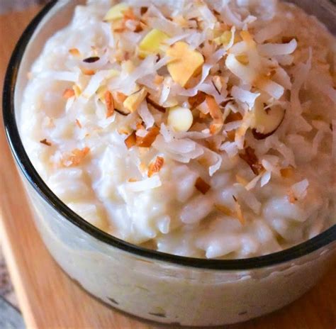 Easy 4 Ingredients Coconut Rice Pudding - Maria's Kitchen