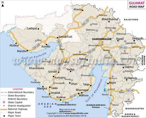 Gujarat Road Network Map