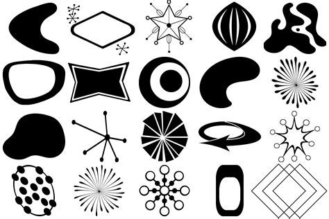 Mid Century Atomic Age Designs Vector Clip Art (162335) | Elements ...