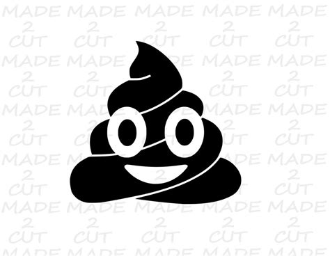 Emoji Svg Poop Svg Design Emoji Poop Emoji Silhouette Studio File Svg Cut File - Etsy