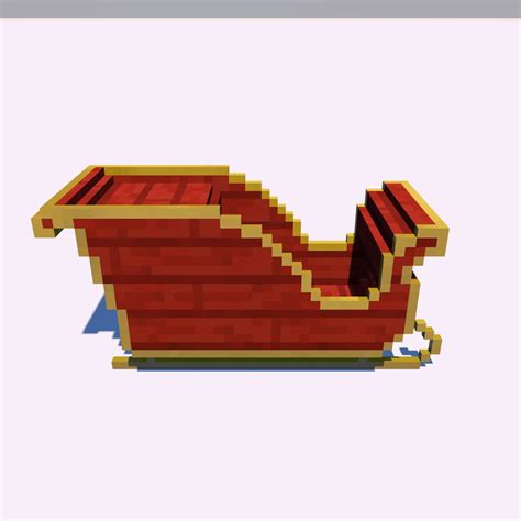 3d model santa sledge minecraft