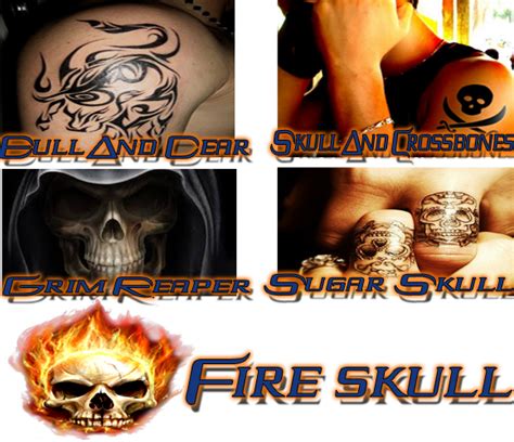 Beautiful Showcase of Skull Fire Tattoo Designs: – skybest101