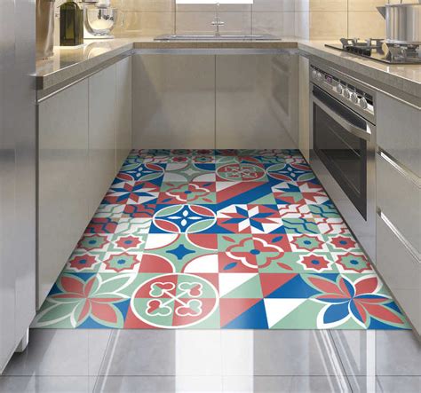 Different patterns vinyl kitchen rug - TenStickers