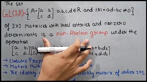 Group Theory| Lecture 13| General Linear Group| Special Linear Group ...