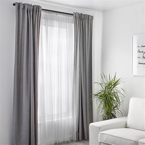 LILL Lace curtains, 1 pair, white - IKEA