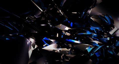 Black And Dark Blue Crystals Wallpapers - Wallpaper Cave