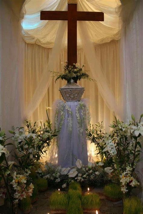 Monumento Jueves Santo | Decoraciones de altar, Decoraciones del altar de la iglesia, Decoración ...