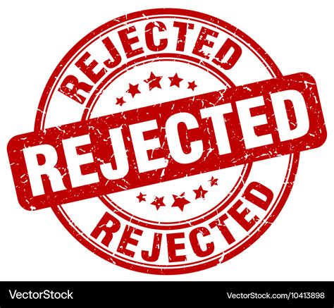 Rejected stamp Royalty Free Vector Image - VectorStock