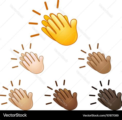 Clapping Hands Sign Emoji Royalty Free Vector Image | My XXX Hot Girl