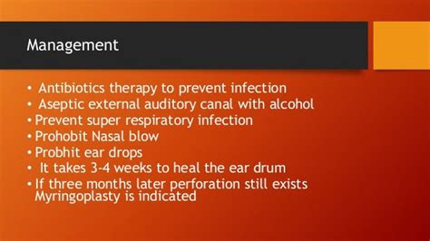 Perforated Tympanic Membrane Treatment