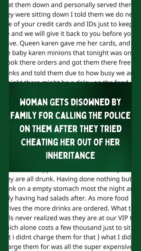 Woman gets disowned by family for calling the police on them after they tried cheating her out ...