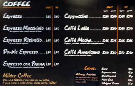 Caffè Nero Menu, Menu for Caffè Nero, Oxford Road, Manchester - Zomato UK