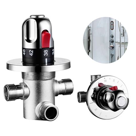 Thermostatic Valve Shower Hot Cold Water Mixer Valve Bathtub Constant Temperature Thermostatic ...