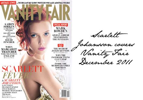 Scarlett Johansson covers Vanity Fair December 2011