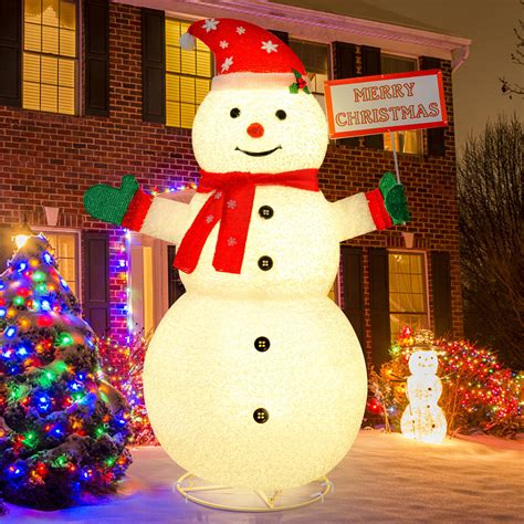 Outdoor Lighted Snowman