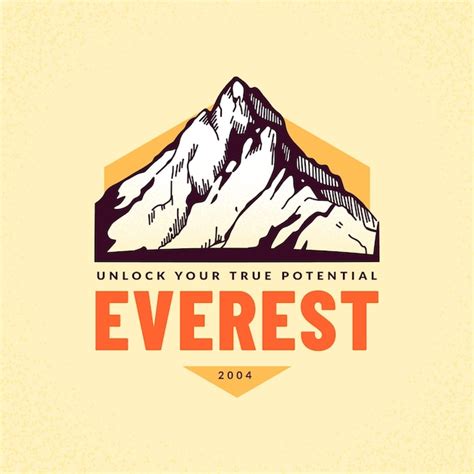 Free Vector | Hand drawn everest logo design