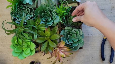 DIY Fake Succulent Pottery Barn Wall Art Dupe - At Jenny's Place