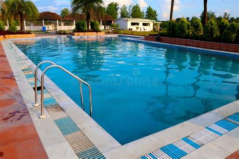 Indian swimming pool. holiday destination. A beautiful swimming pool in ...