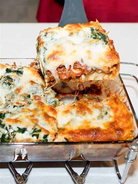 Spinach and Mushroom Lasagna - Pudge Factor