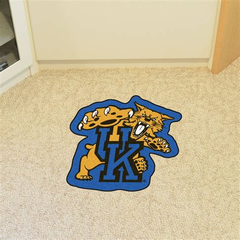 University of Kentucky Mascot Mat - "UK & Wildcat" Logo - Floor Rug ...