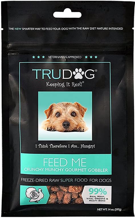 TruDog Feed Me Turkey Grain-Free Freeze-Dried Raw Dog Food, 14-oz bag - Chewy.com | Freeze dried ...