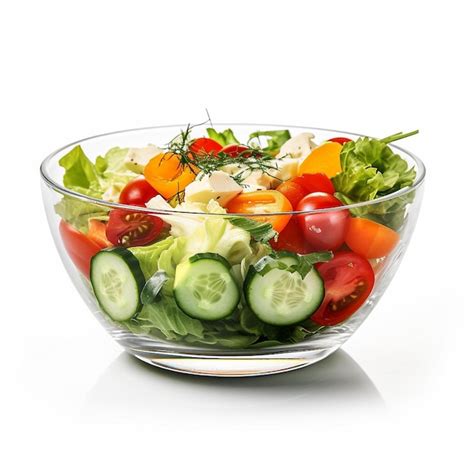 Premium AI Image | salad bowl white background