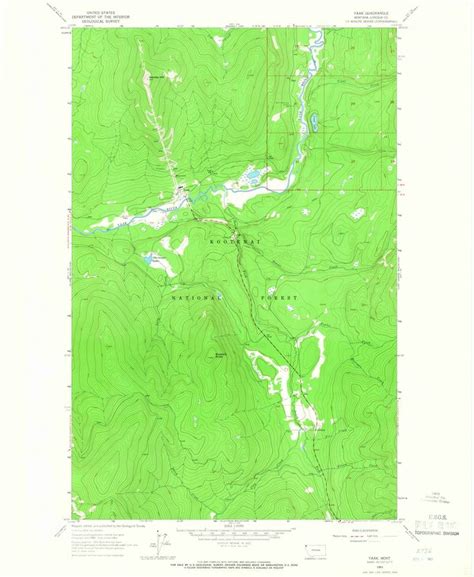 1963 Yaak, MT - Montana - USGS Topographic Map | Topographic map, Relief map, Topological map