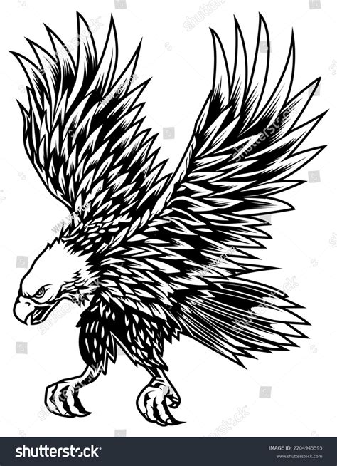 Eagle Vector Silhouette Vector Isolated Illustration Stock Vector (Royalty Free) 2204945595 ...