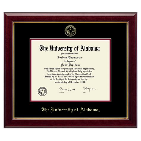 Diploma Frame In Gallery Gold Embossed Seal | University of Alabama Supply Store