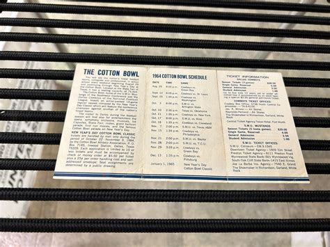 original 1964 DALLAS COWBOYS NFL FOOTBALL TEAM, etc. POCKET SCHEDULE | eBay